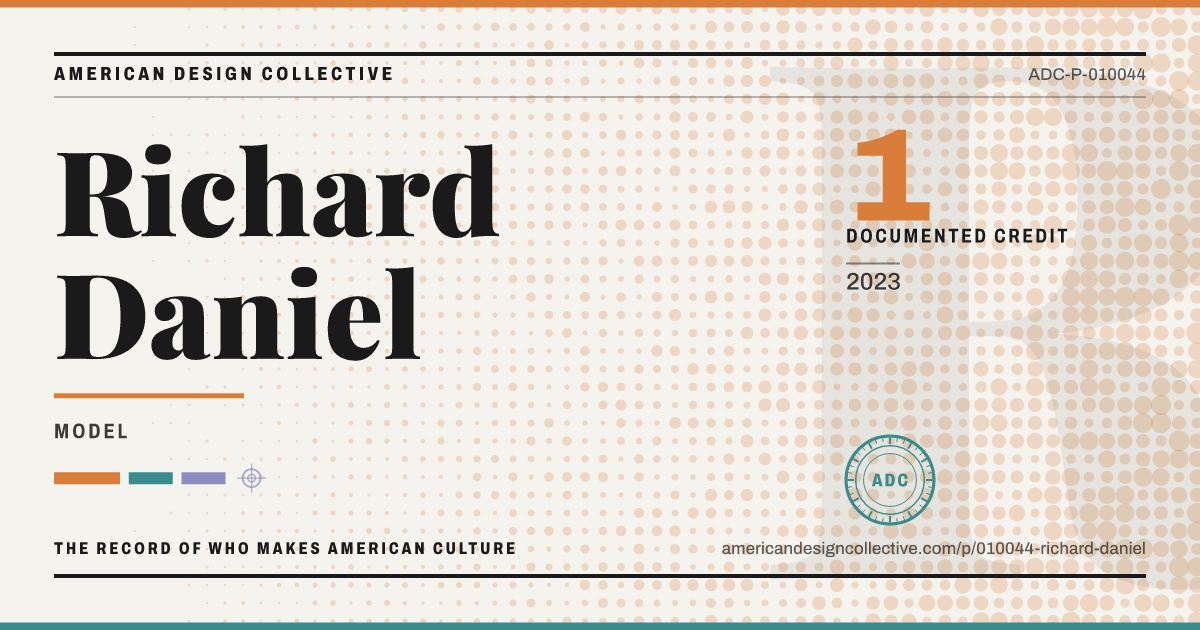 Registry card for Richard Daniel: the ADC seal, Richard Daniel, and how much is on record.