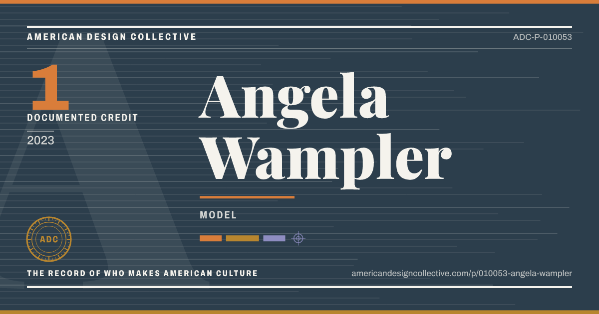 Registry card for Angela Wampler: the ADC seal, Angela Wampler, and how much is on record.