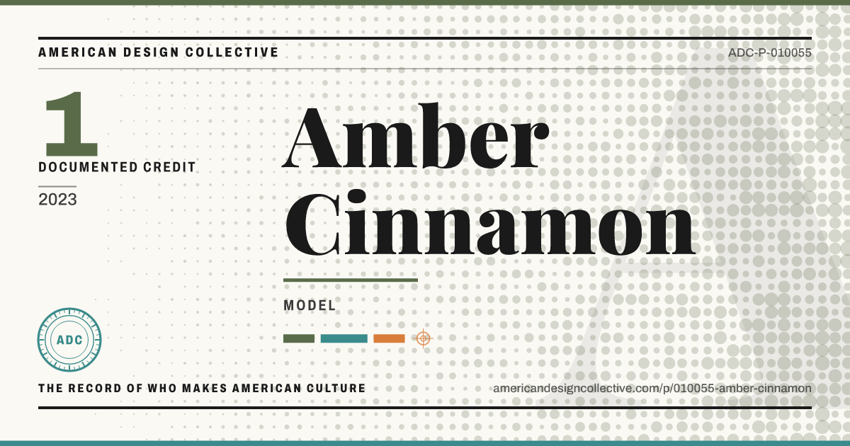 Registry card for Amber Cinnamon: the ADC seal, Amber Cinnamon, and how much is on record.