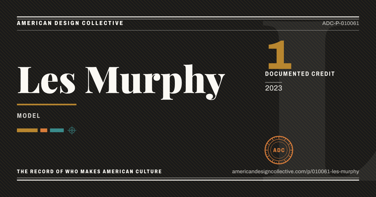 Registry card for Les Murphy: the ADC seal, Les Murphy, and how much is on record.