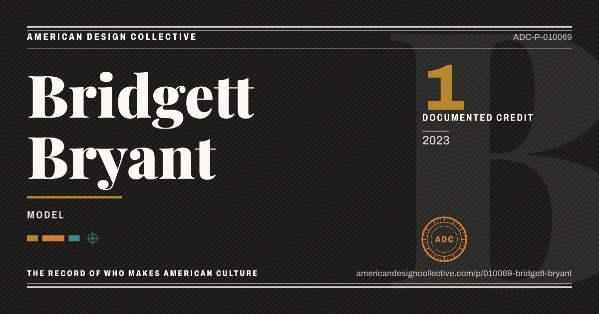 Registry card for Bridgett Bryant: the ADC seal, Bridgett Bryant, and how much is on record.