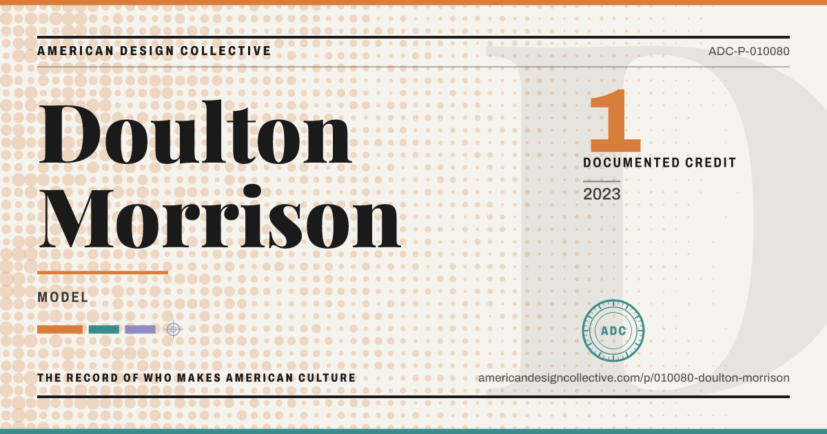 Registry card for Doulton Morrison: the ADC seal, Doulton Morrison, and how much is on record.