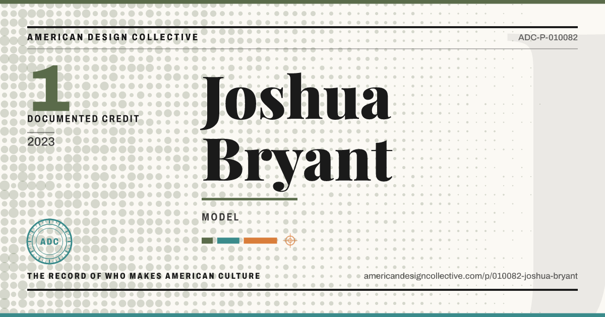 Registry card for Joshua Bryant: the ADC seal, Joshua Bryant, and how much is on record.