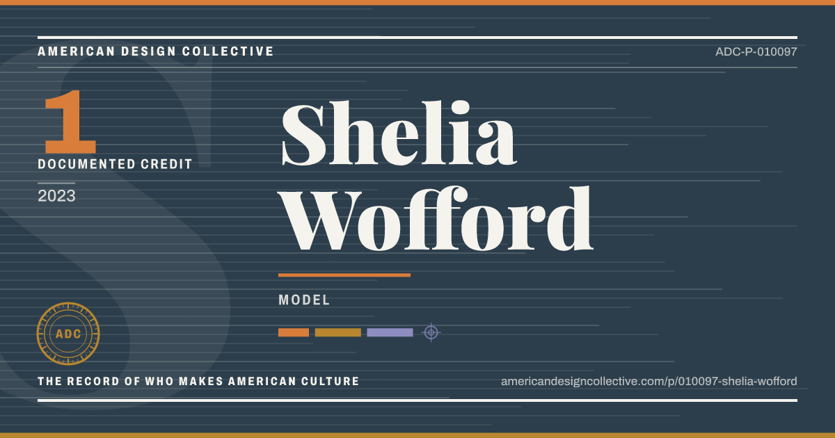Registry card for Shelia Wofford: the ADC seal, Shelia Wofford, and how much is on record.