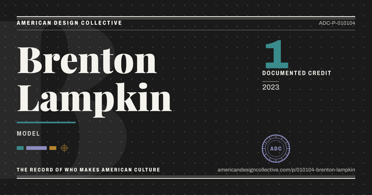 Registry card for Brenton Lampkin: the ADC seal, Brenton Lampkin, and how much is on record.