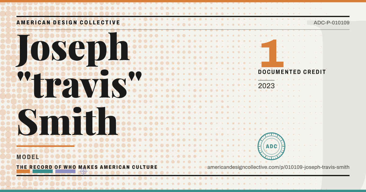 Registry card for Joseph "travis" Smith: the ADC seal, Joseph "travis" Smith, and how much is on record.