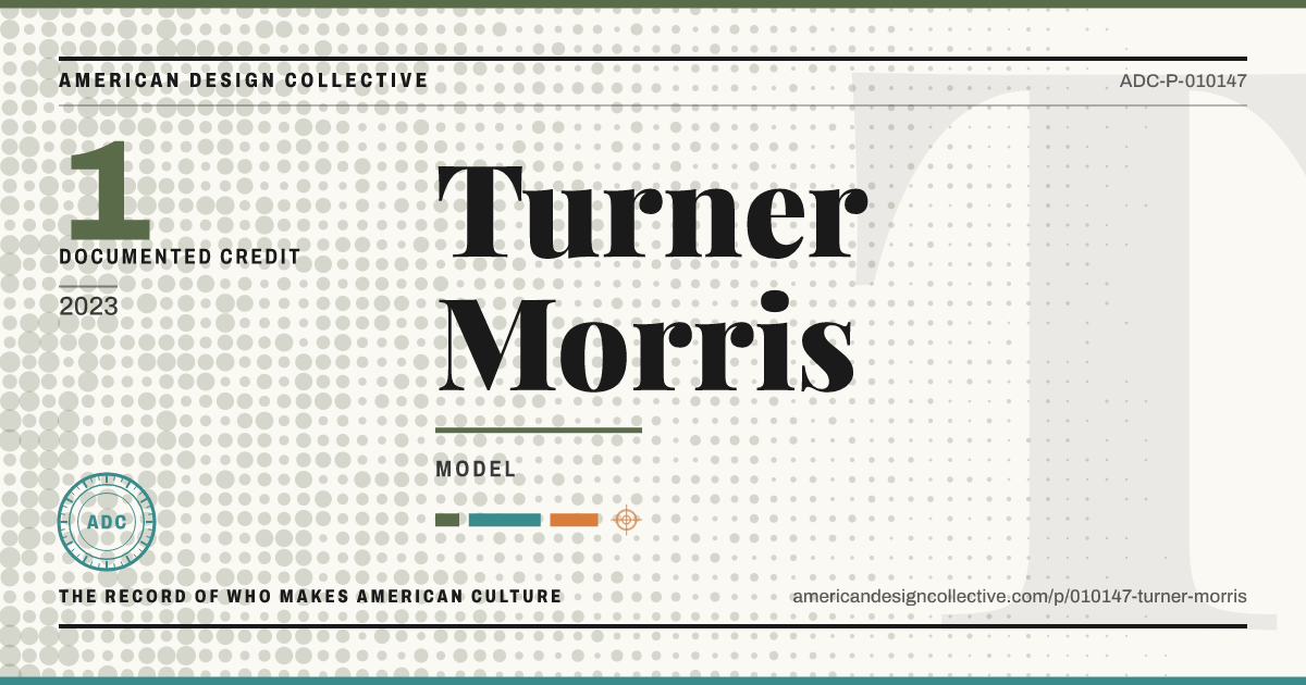 Registry card for Turner Morris: the ADC seal, Turner Morris, and how much is on record.