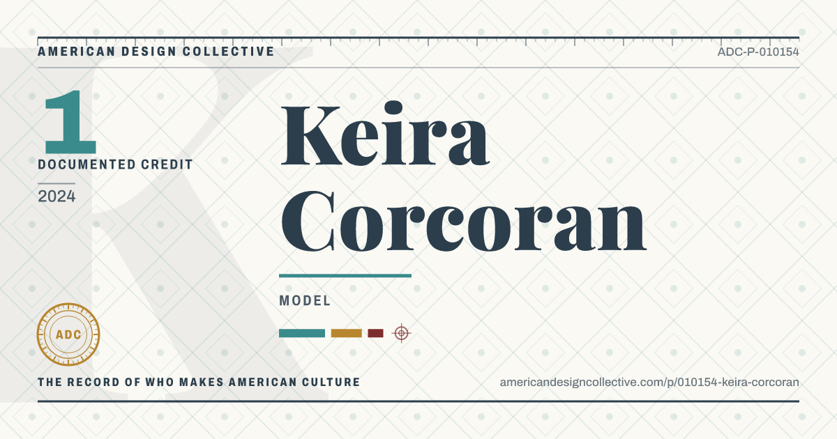Registry card for Keira Corcoran: the ADC seal, Keira Corcoran, and how much is on record.
