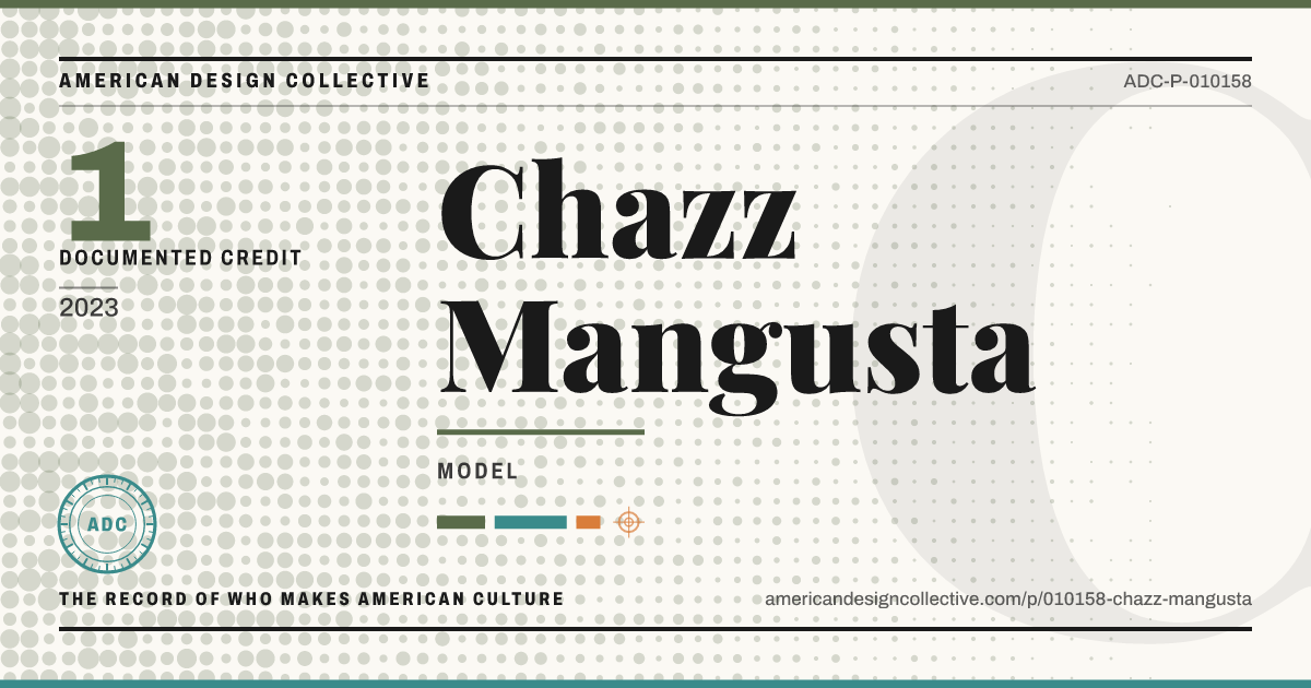Registry card for Chazz Mangusta: the ADC seal, Chazz Mangusta, and how much is on record.