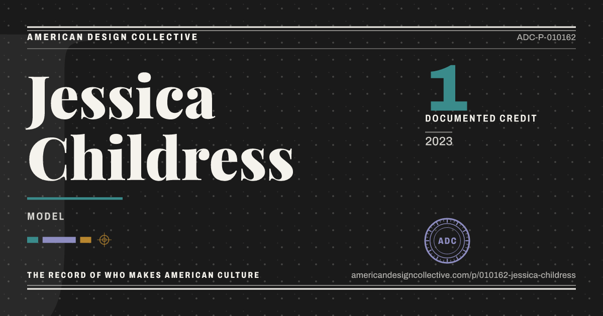 Registry card for Jessica Childress: the ADC seal, Jessica Childress, and how much is on record.