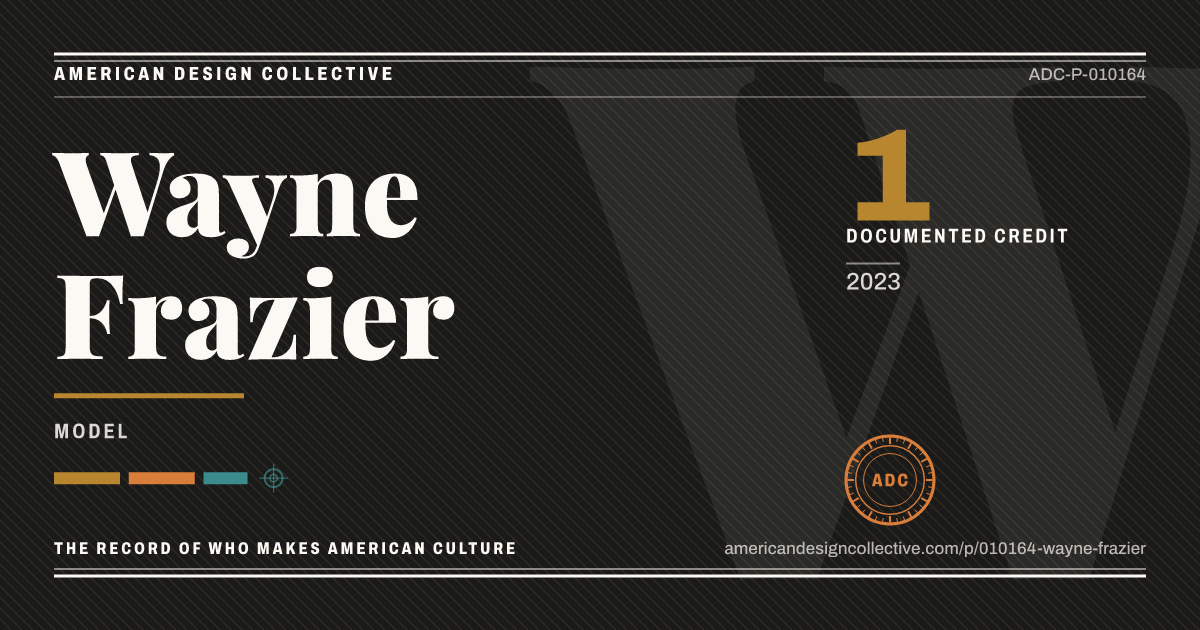 Registry card for Wayne Frazier: the ADC seal, Wayne Frazier, and how much is on record.