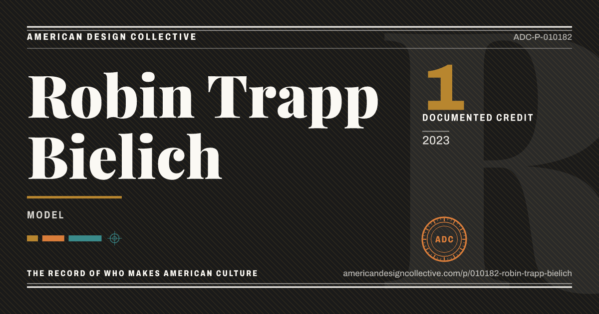 Registry card for Robin Trapp Bielich: the ADC seal, Robin Trapp Bielich, and how much is on record.