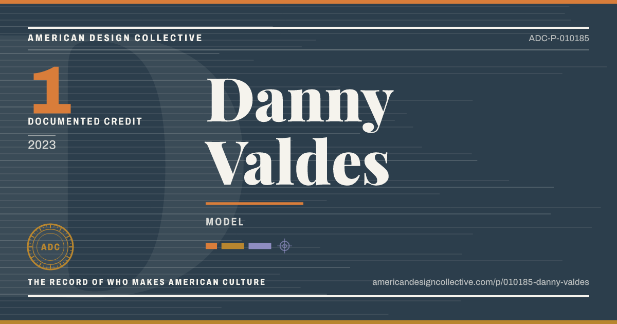 Registry card for Danny Valdes: the ADC seal, Danny Valdes, and how much is on record.