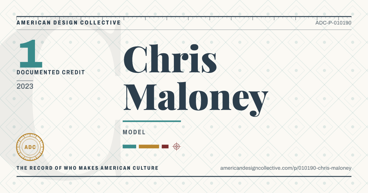 Registry card for Chris Maloney: the ADC seal, Chris Maloney, and how much is on record.
