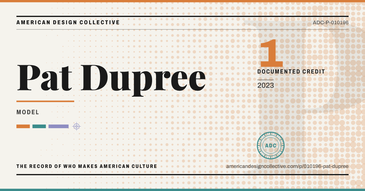 Registry card for Pat Dupree: the ADC seal, Pat Dupree, and how much is on record.