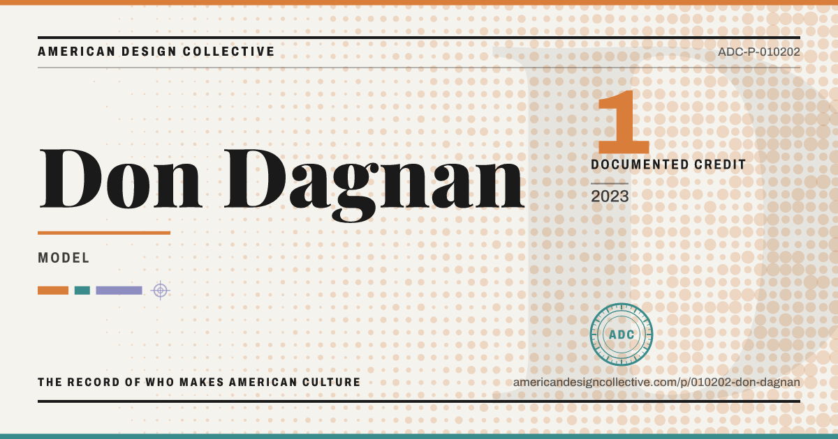 Registry card for Don Dagnan: the ADC seal, Don Dagnan, and how much is on record.
