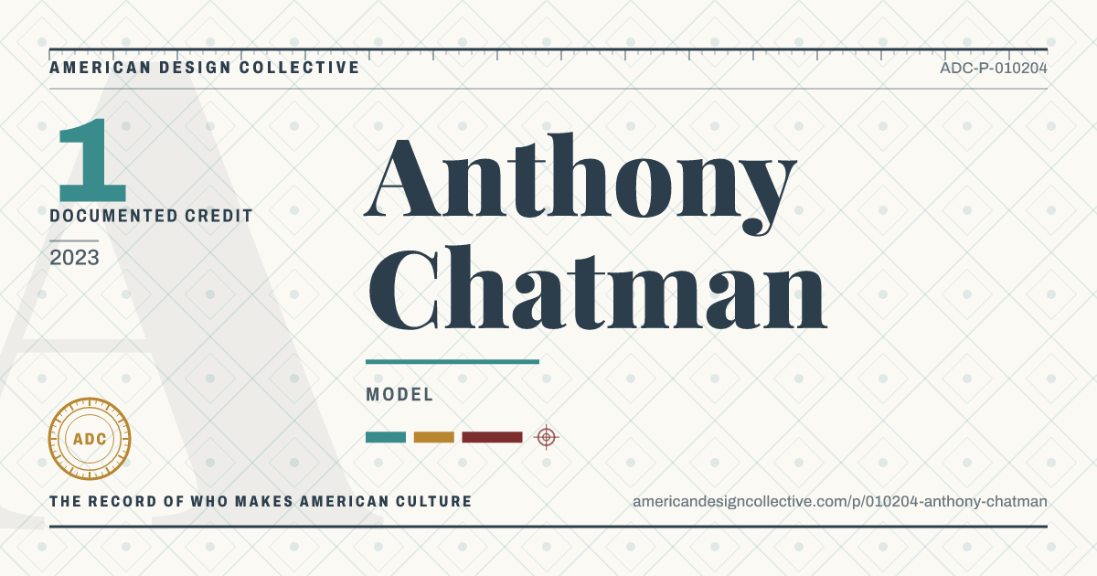 Registry card for Anthony Chatman: the ADC seal, Anthony Chatman, and how much is on record.