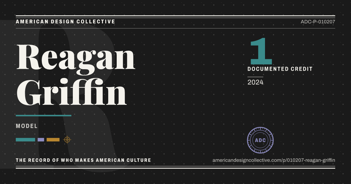 Registry card for Reagan Griffin: the ADC seal, Reagan Griffin, and how much is on record.