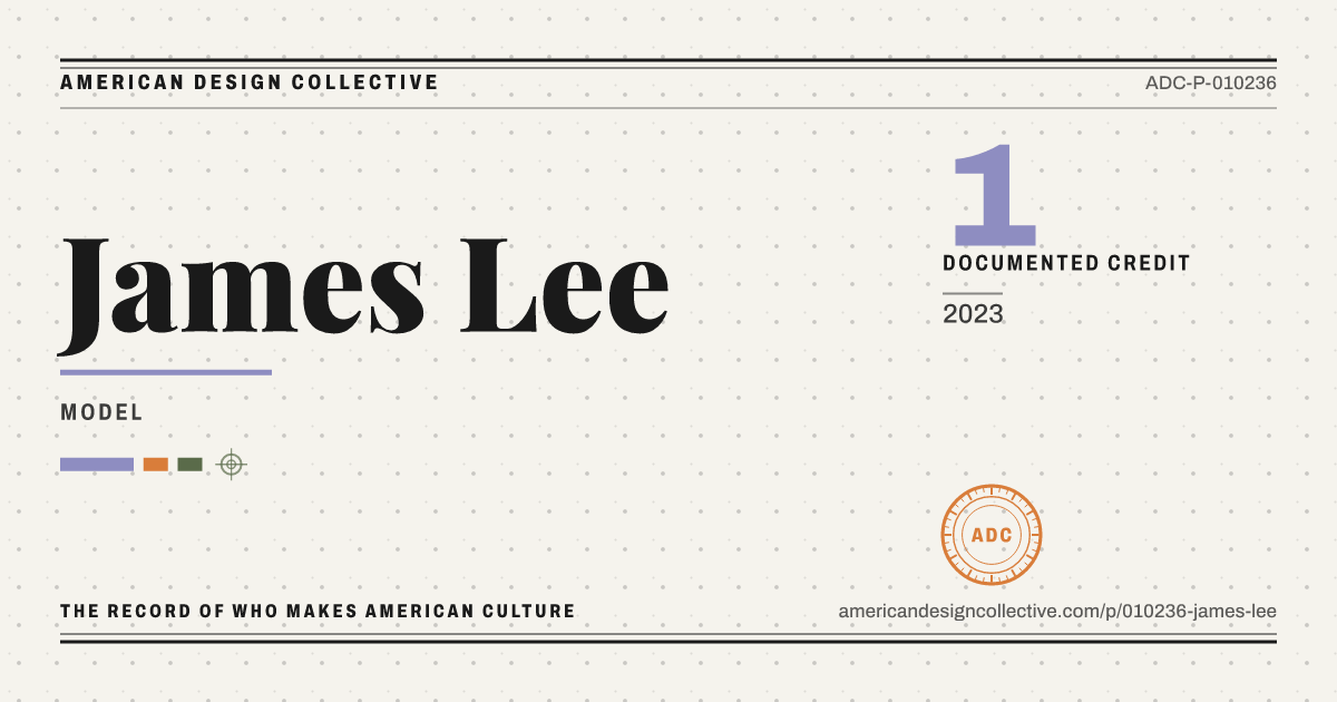 Registry card for James Lee: the ADC seal, James Lee, and how much is on record.