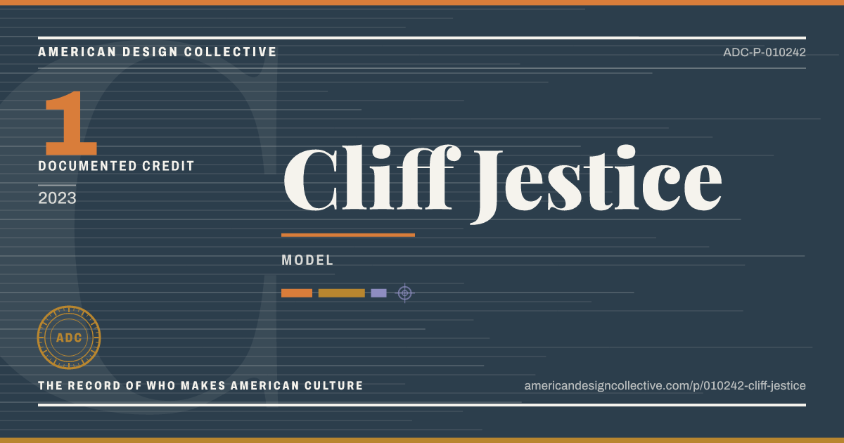 Registry card for Cliff Jestice: the ADC seal, Cliff Jestice, and how much is on record.