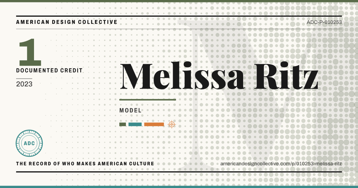 Registry card for Melissa Ritz: the ADC seal, Melissa Ritz, and how much is on record.