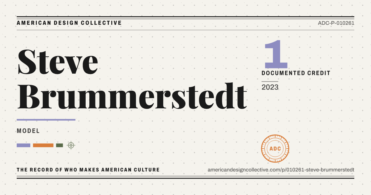 Registry card for Steve Brummerstedt: the ADC seal, Steve Brummerstedt, and how much is on record.