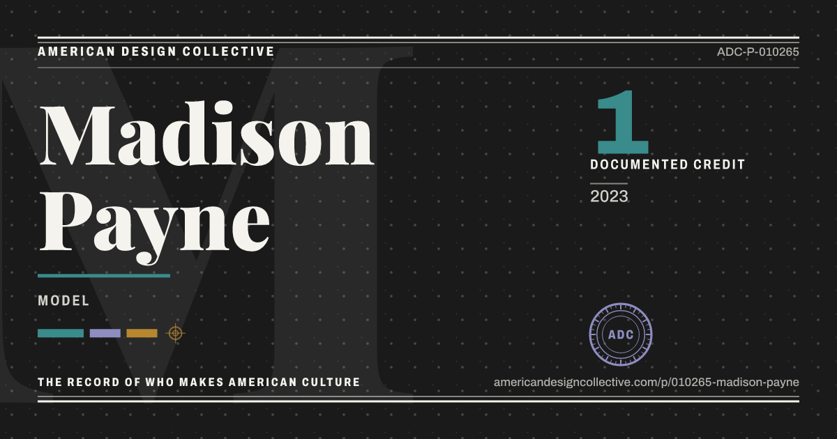 Registry card for Madison Payne: the ADC seal, Madison Payne, and how much is on record.