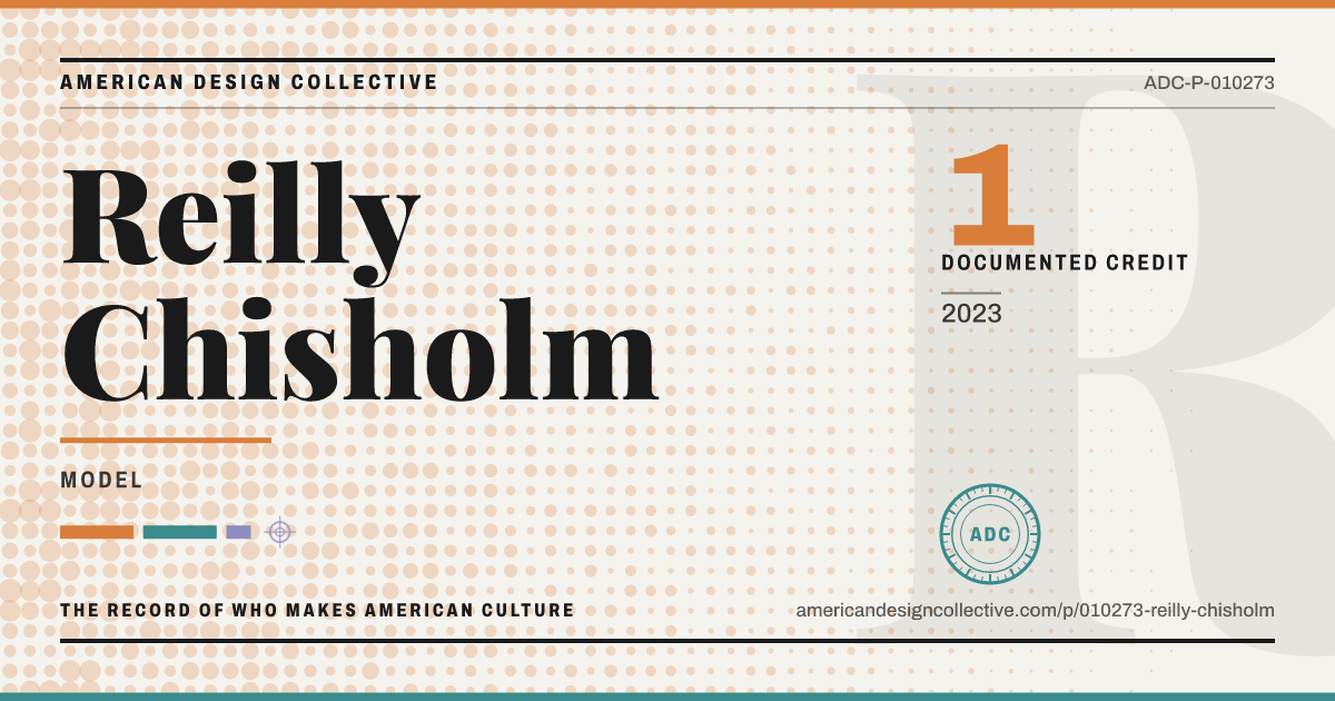 Registry card for Reilly Chisholm: the ADC seal, Reilly Chisholm, and how much is on record.