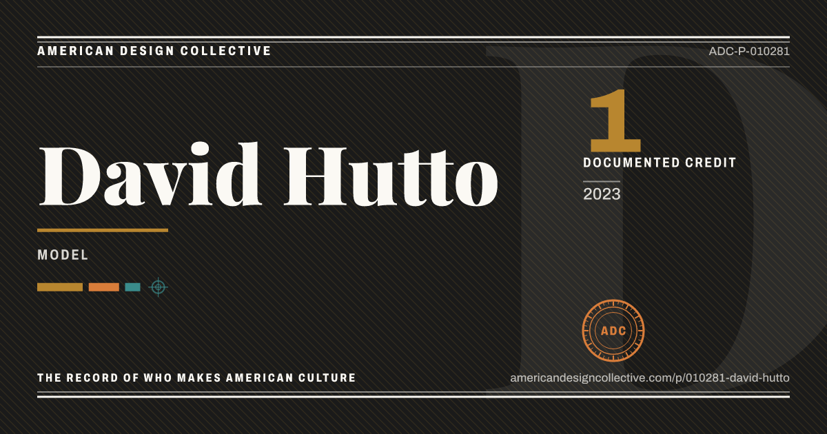 Registry card for David Hutto: the ADC seal, David Hutto, and how much is on record.