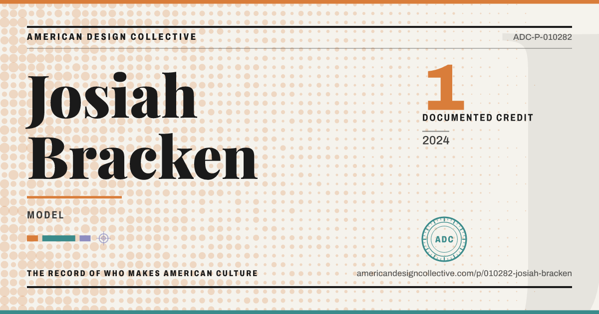Registry card for Josiah Bracken: the ADC seal, Josiah Bracken, and how much is on record.