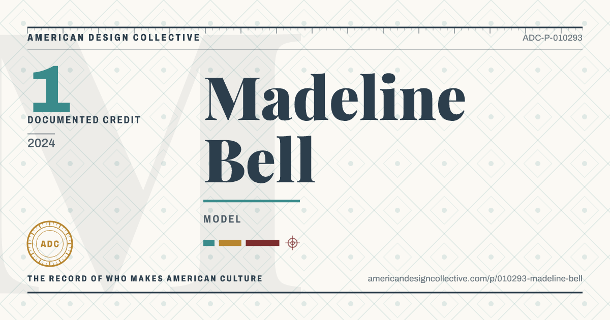 Registry card for Madeline Bell: the ADC seal, Madeline Bell, and how much is on record.