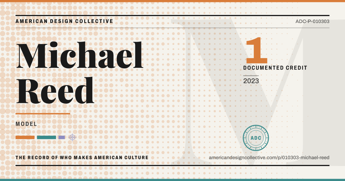 Registry card for Michael Reed: the ADC seal, Michael Reed, and how much is on record.