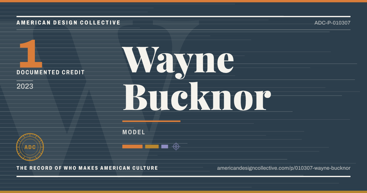 Registry card for Wayne Bucknor: the ADC seal, Wayne Bucknor, and how much is on record.