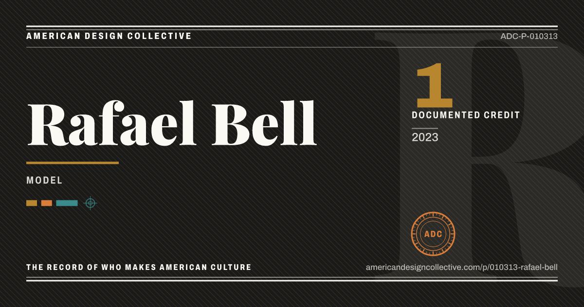 Registry card for Rafael Bell: the ADC seal, Rafael Bell, and how much is on record.