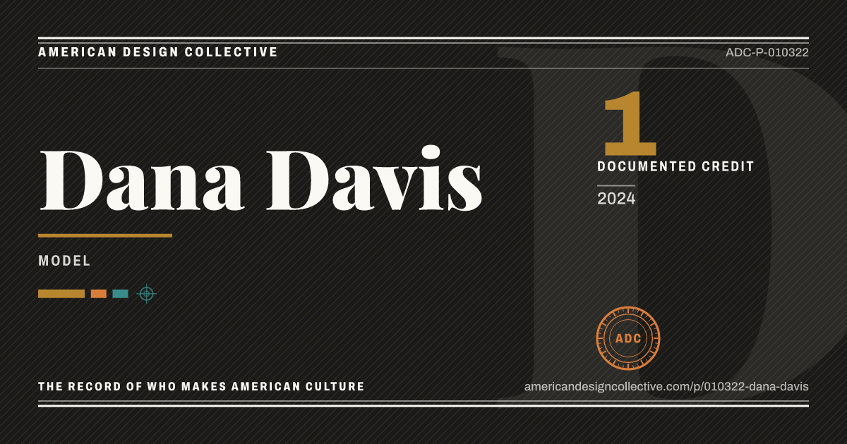 Registry card for Dana Davis: the ADC seal, Dana Davis, and how much is on record.