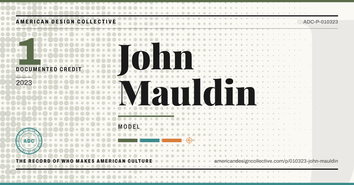 Registry card for John Mauldin: the ADC seal, John Mauldin, and how much is on record.