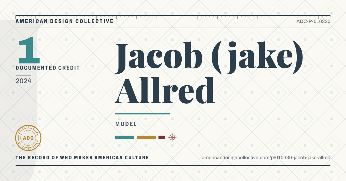 Registry card for Jacob (jake) Allred: the ADC seal, Jacob (jake) Allred, and how much is on record.