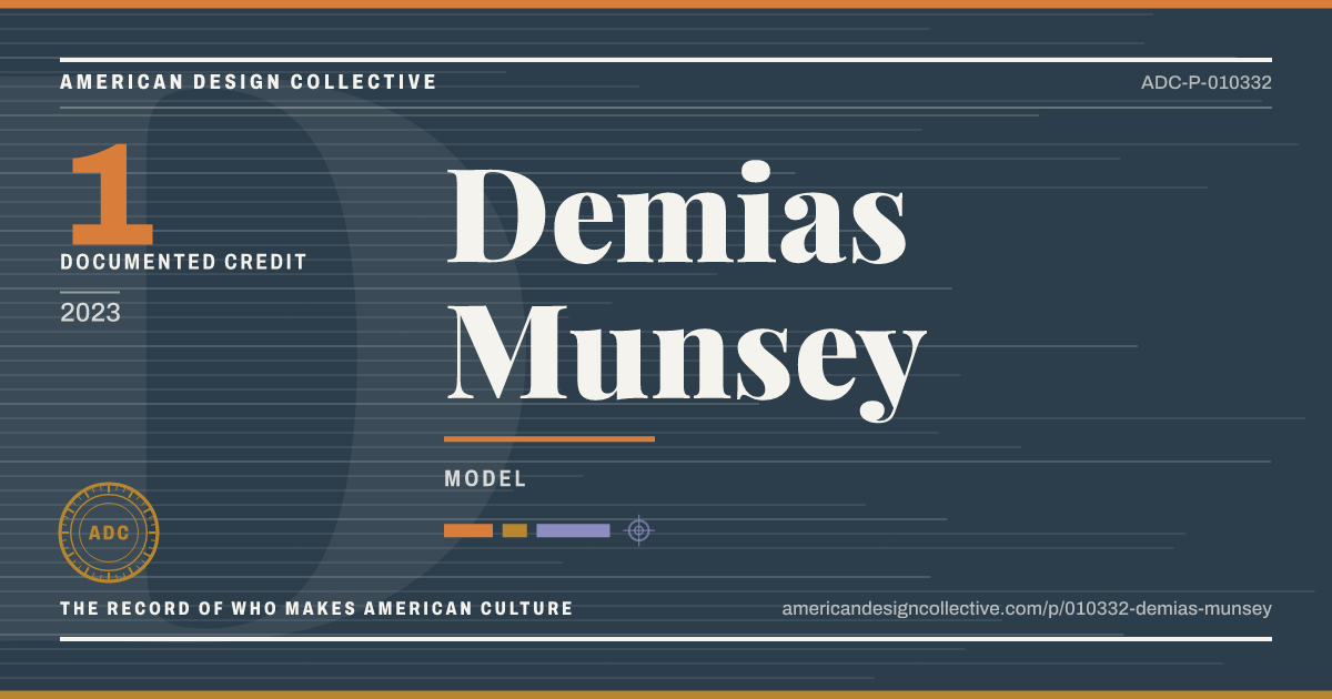 Registry card for Demias Munsey: the ADC seal, Demias Munsey, and how much is on record.
