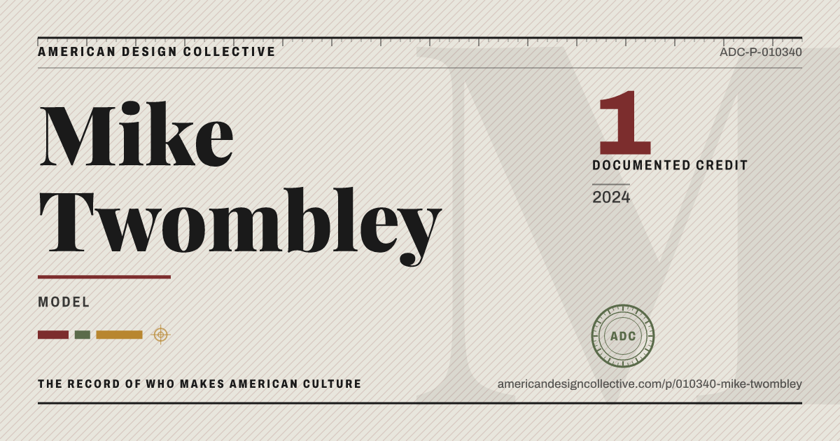 Registry card for Mike Twombley: the ADC seal, Mike Twombley, and how much is on record.