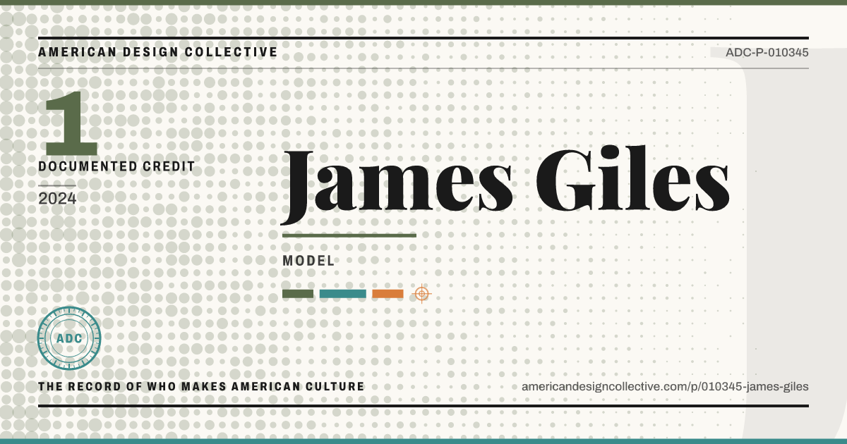 Registry card for James Giles: the ADC seal, James Giles, and how much is on record.
