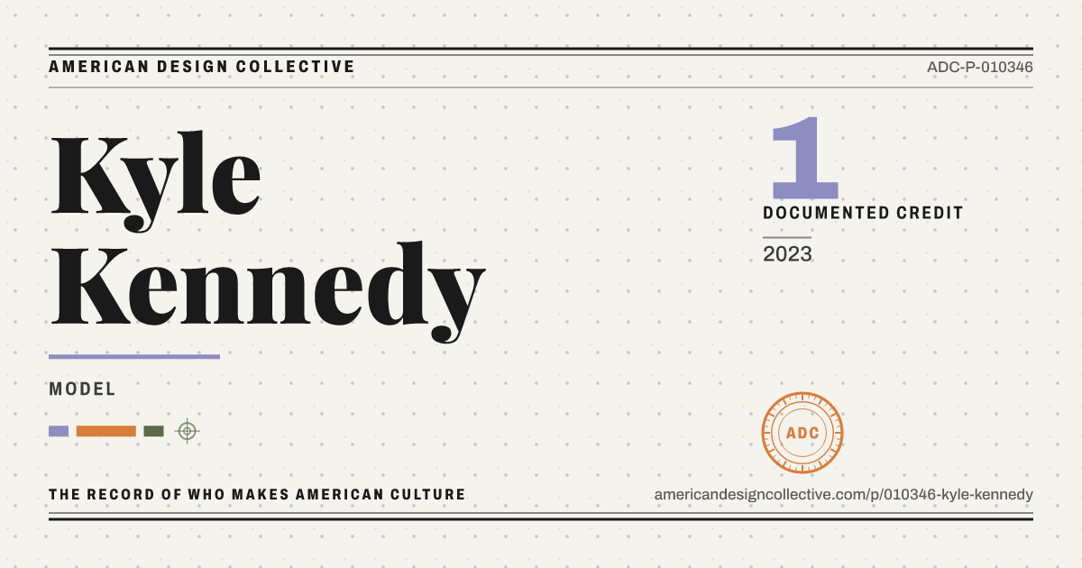 Registry card for Kyle Kennedy: the ADC seal, Kyle Kennedy, and how much is on record.