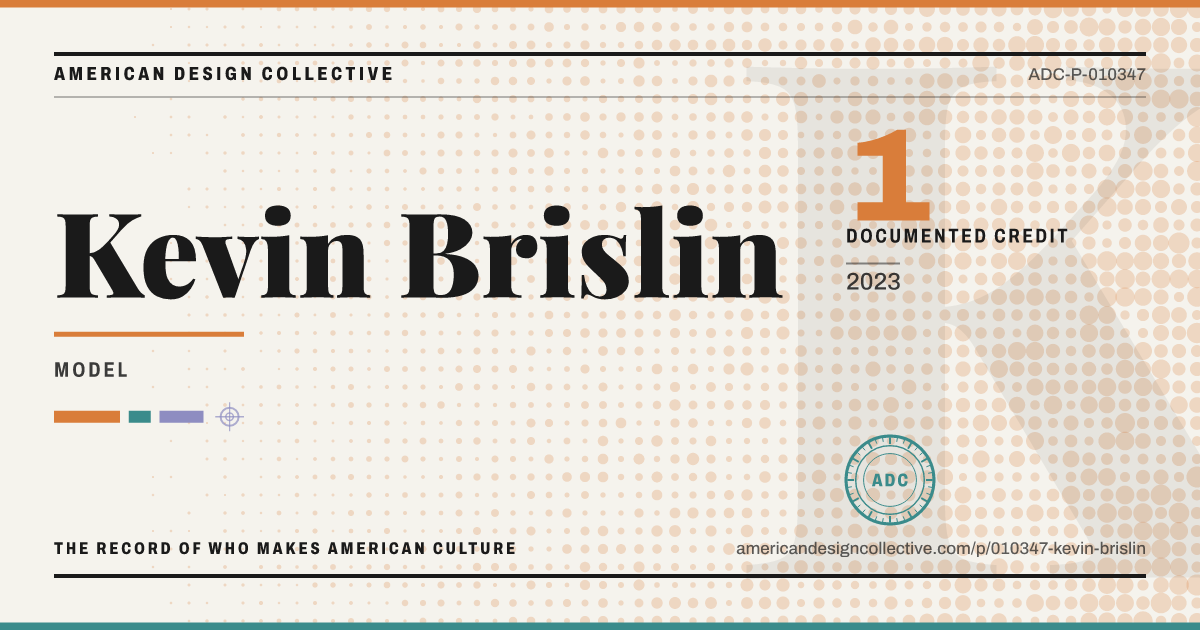 Registry card for Kevin Brislin: the ADC seal, Kevin Brislin, and how much is on record.