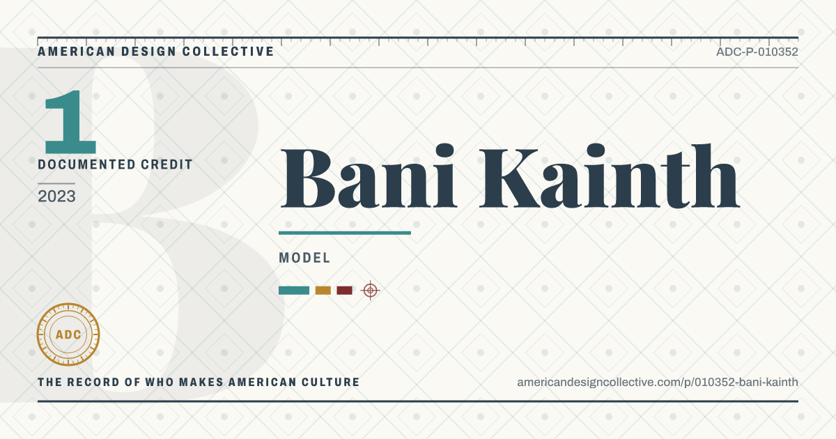 Registry card for Bani Kainth: the ADC seal, Bani Kainth, and how much is on record.