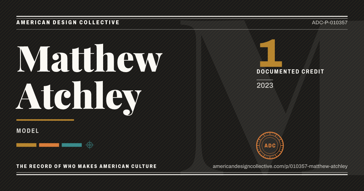 Registry card for Matthew Atchley: the ADC seal, Matthew Atchley, and how much is on record.