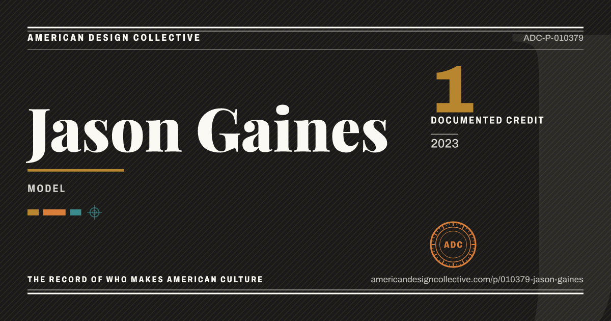 Registry card for Jason Gaines: the ADC seal, Jason Gaines, and how much is on record.