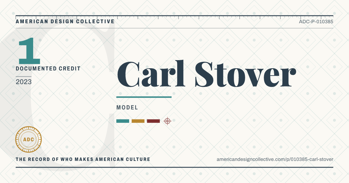 Registry card for Carl Stover: the ADC seal, Carl Stover, and how much is on record.