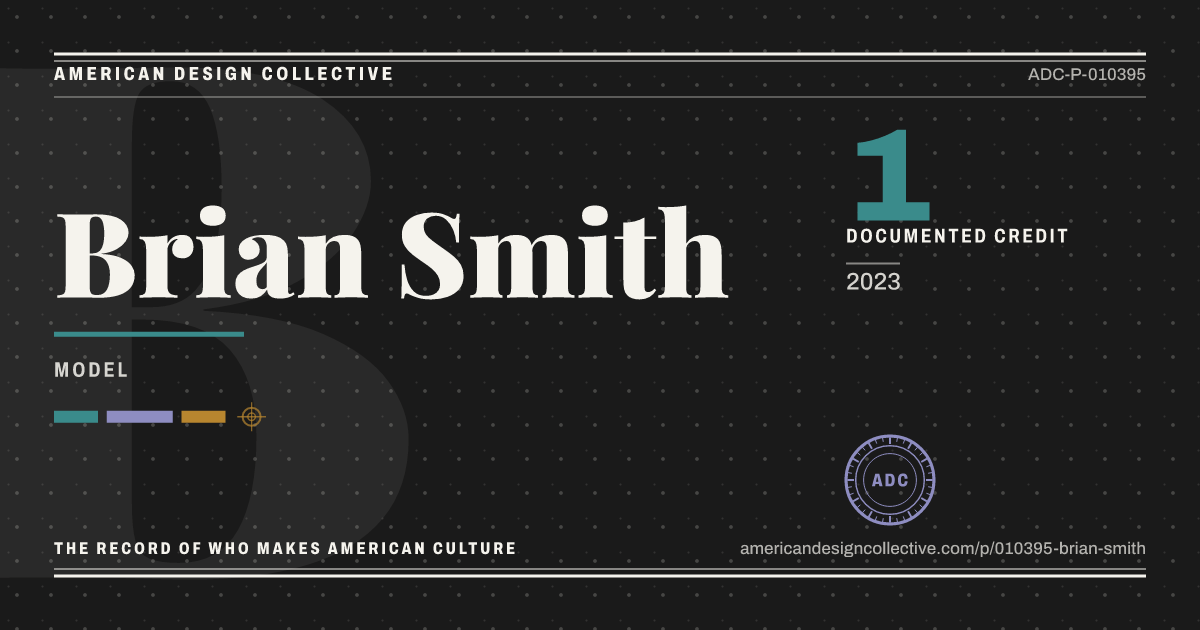 Registry card for Brian Smith: the ADC seal, Brian Smith, and how much is on record.