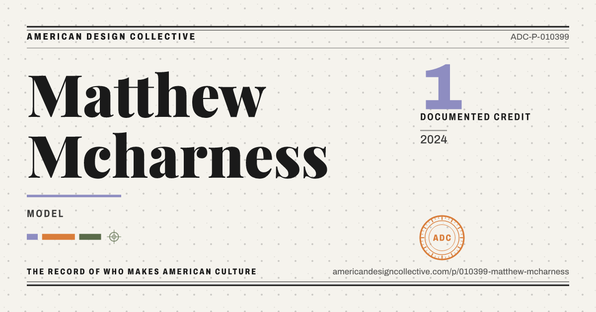 Registry card for Matthew Mcharness: the ADC seal, Matthew Mcharness, and how much is on record.
