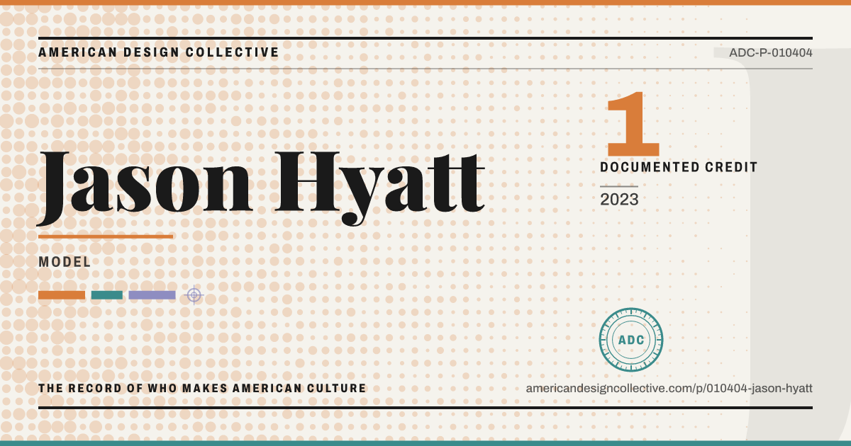 Registry card for Jason Hyatt: the ADC seal, Jason Hyatt, and how much is on record.