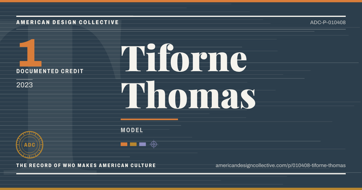 Registry card for Tiforne Thomas: the ADC seal, Tiforne Thomas, and how much is on record.